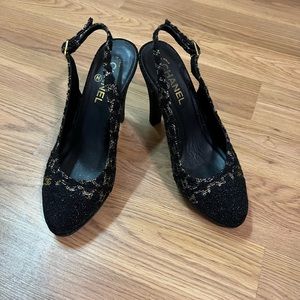 Chanel sling back heels